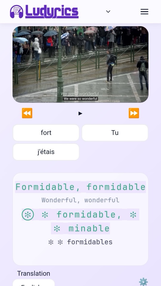 Jeu à choix multiples : choisissez le bon mot pendant la chanson